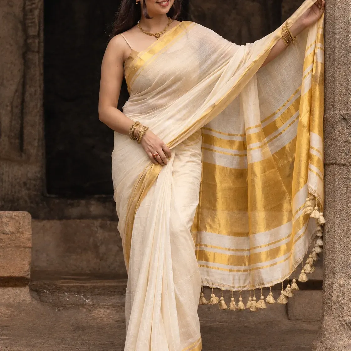 GOLDEN SAREE COTTON  – New Collection | Harshal Textiles